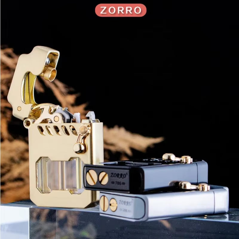2025  Mecha Transparent Fuel Tank Mechanical Ejection Lighter Metal High-Looking Creative High-End Men'S Gifts