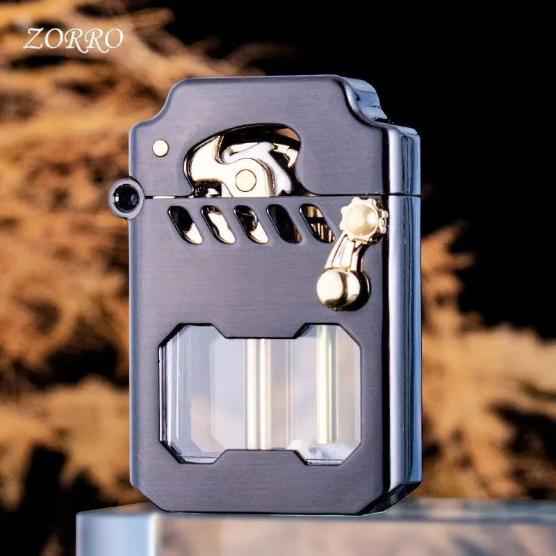 2025  Mecha Transparent Fuel Tank Mechanical Ejection Lighter Metal High-Looking Creative High-End Men'S Gifts